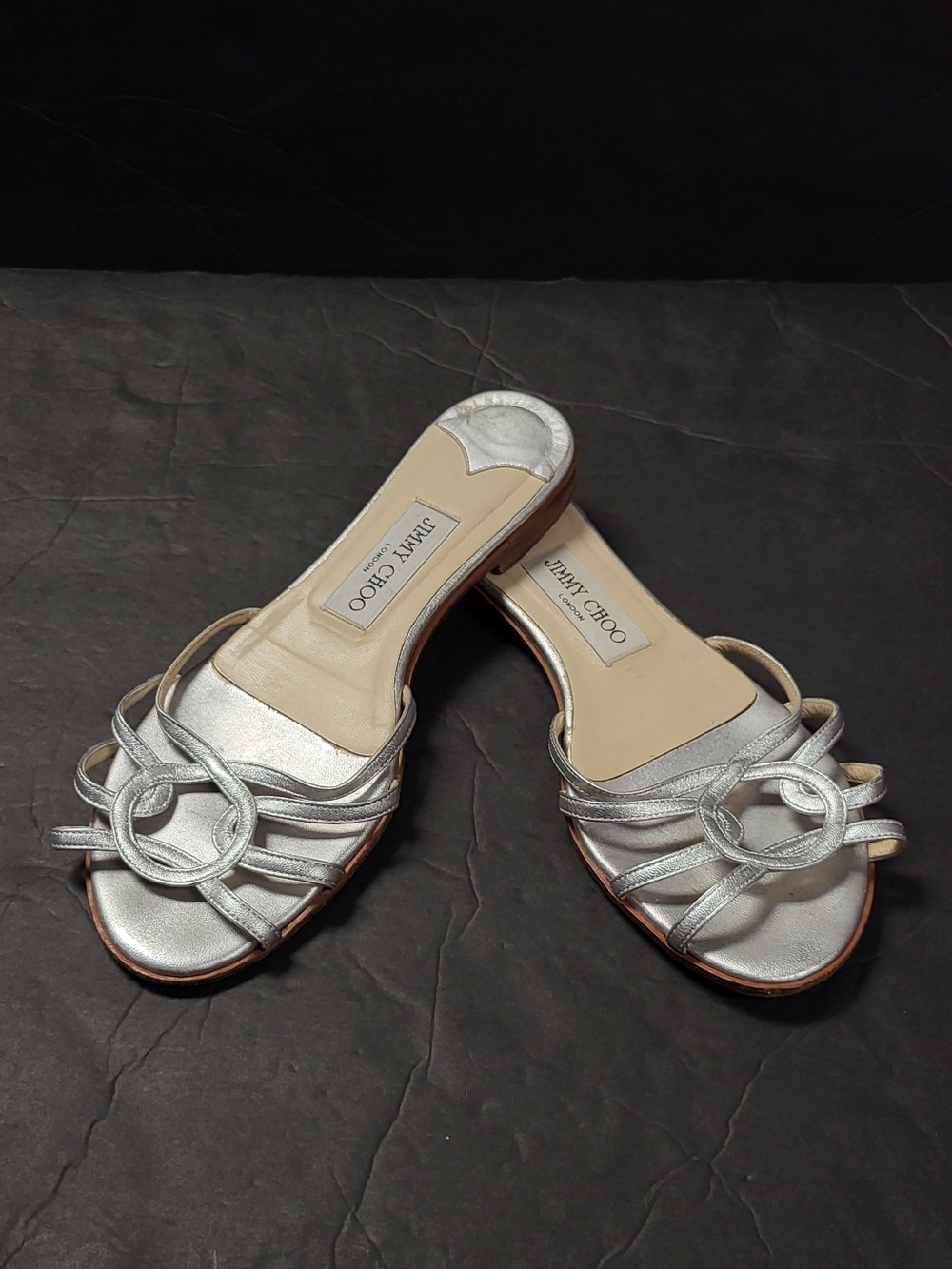 Jimmy Choo Silver Sandals 37.5